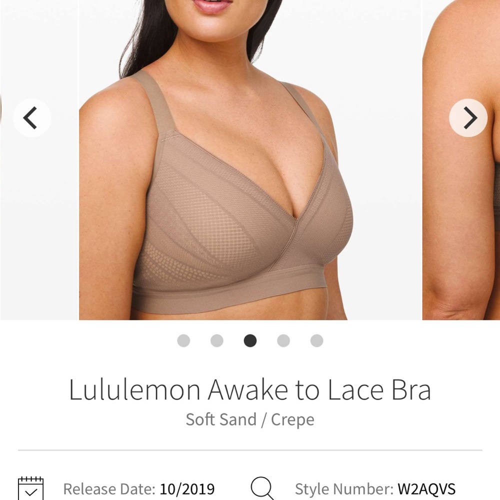 FREE *with $75 purchase Lululemon athletica Soft Sand Lace Bra
